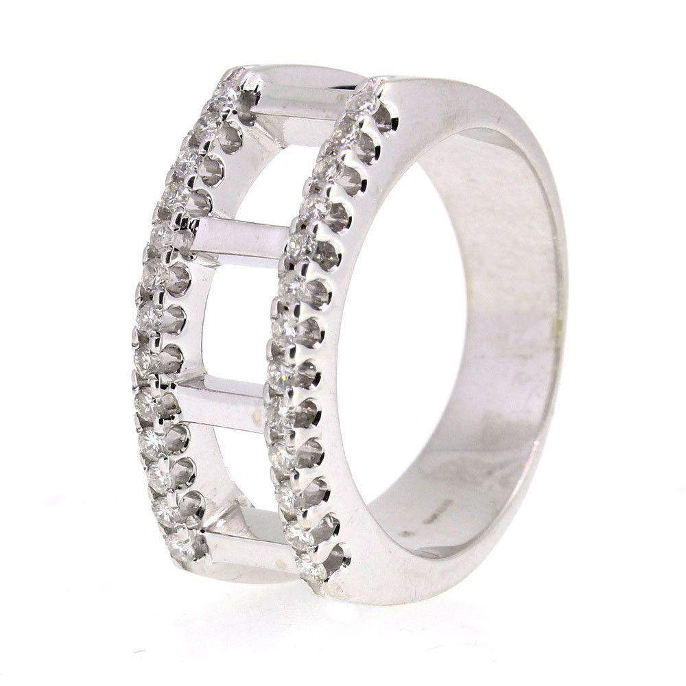 18 Carat White Gold And Diamond Ring -2419-Ogham Jewellery