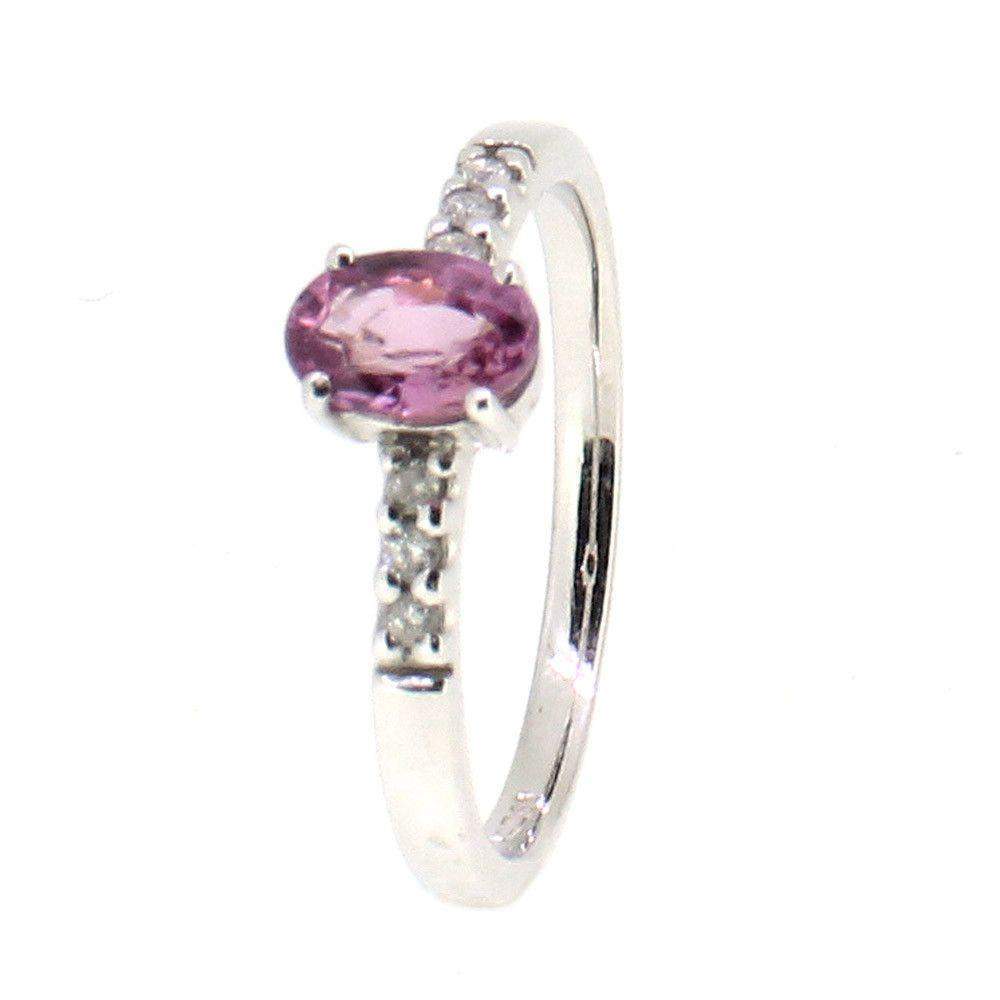 18 Carat White Gold Diamond and Sapphire Dress Ring-Ogham Jewellery