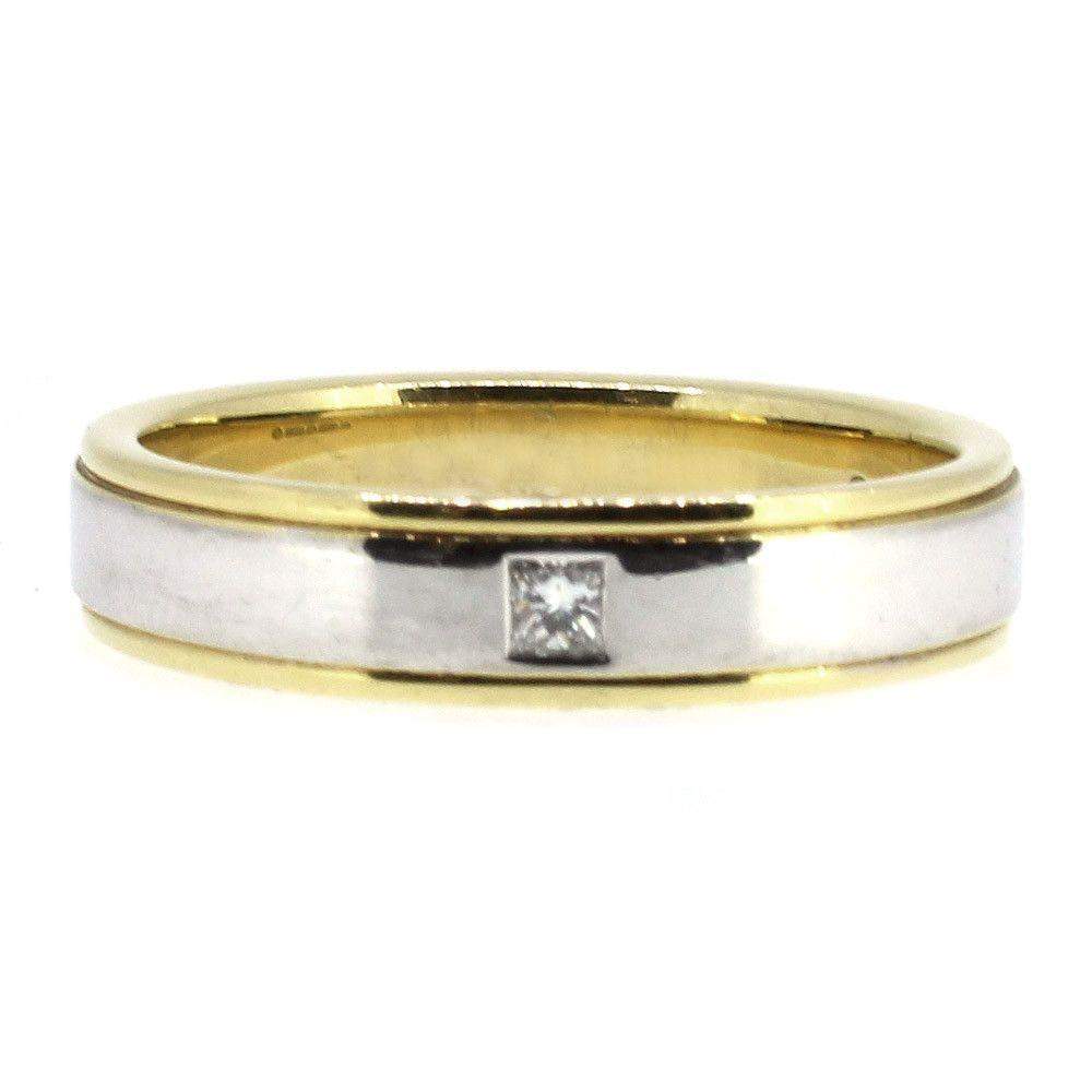 18 Carat Yellow &amp;White Gold Diamond Wedding Ring - XD312-Ogham Jewellery