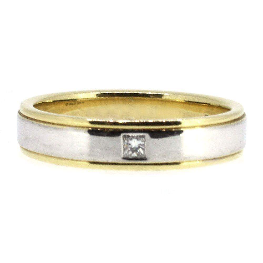 18 Carat Yellow &White Gold Diamond Wedding Ring - XD312-Ogham Jewellery