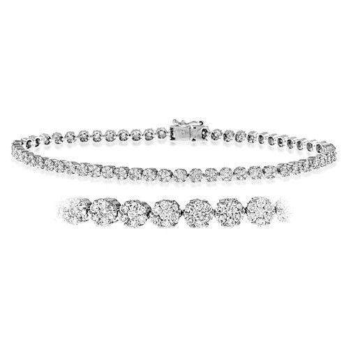 18ct White Gold & Diamond Bracelet 2.00-7.00ct - DBR03-2HSW-Ogham Jewellery