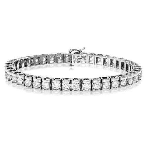 18ct White Gold & Diamond Bracelet - H1113-Ogham Jewellery