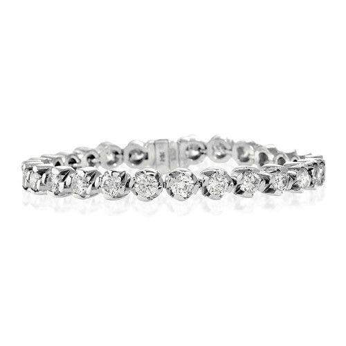 18ct White Gold & Diamond Bracelet - H1114-Ogham Jewellery