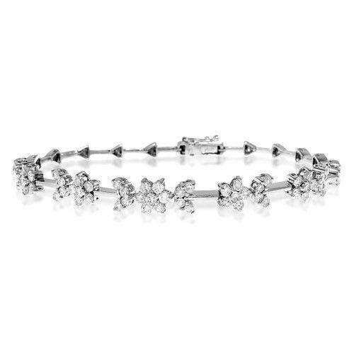 18ct White Gold & Diamond Bracelet - H1121-Ogham Jewellery