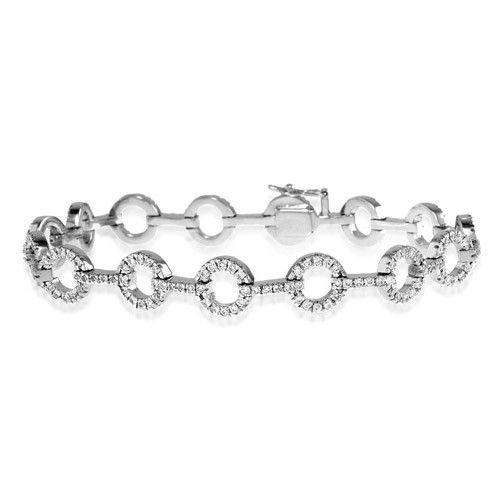 18ct White Gold & Diamond Bracelet - H1124-Ogham Jewellery