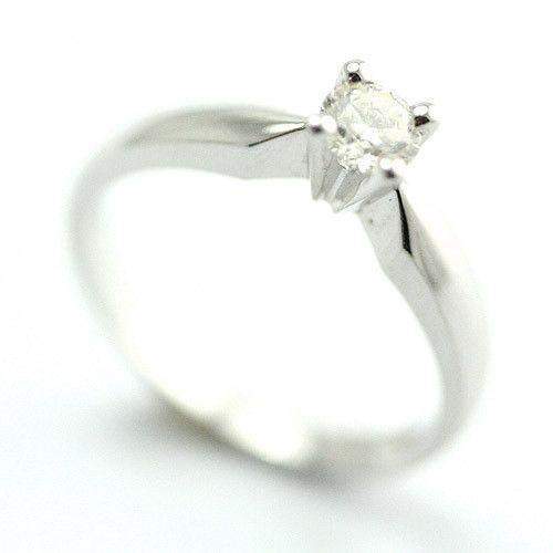 18ct White Gold Engagement Ring 0.25ct Certificated Diamond-Ogham Jewellery