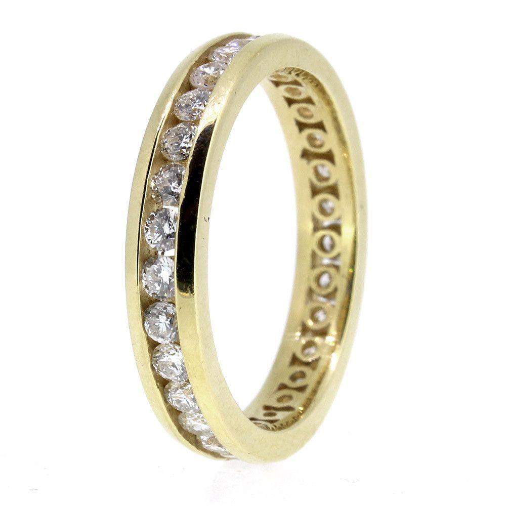 Yellow Gold and Diamond 1 Carat Eternity ring-Ogham Jewellery