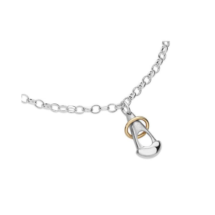 Poise Sterling Silver and 9ct Yellow Gold Bracelet - 19040