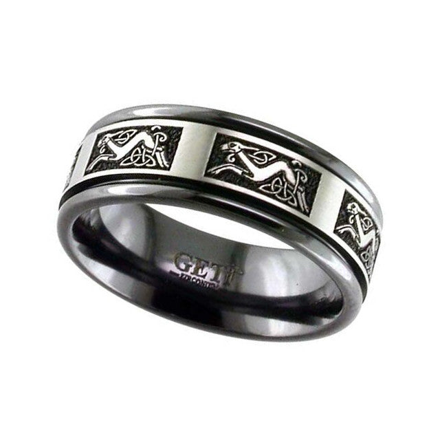 Zirconium Celtic Wedding Ring -  4017RB-CD1