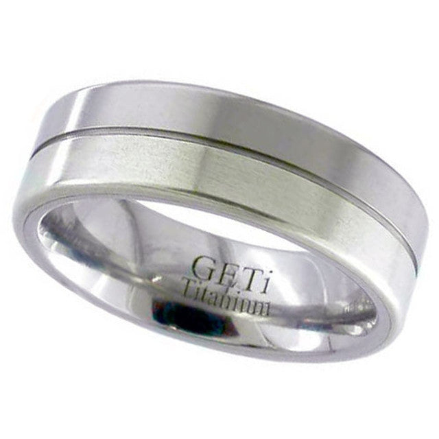 Titanium and White Gold Ring - 2212G-9W