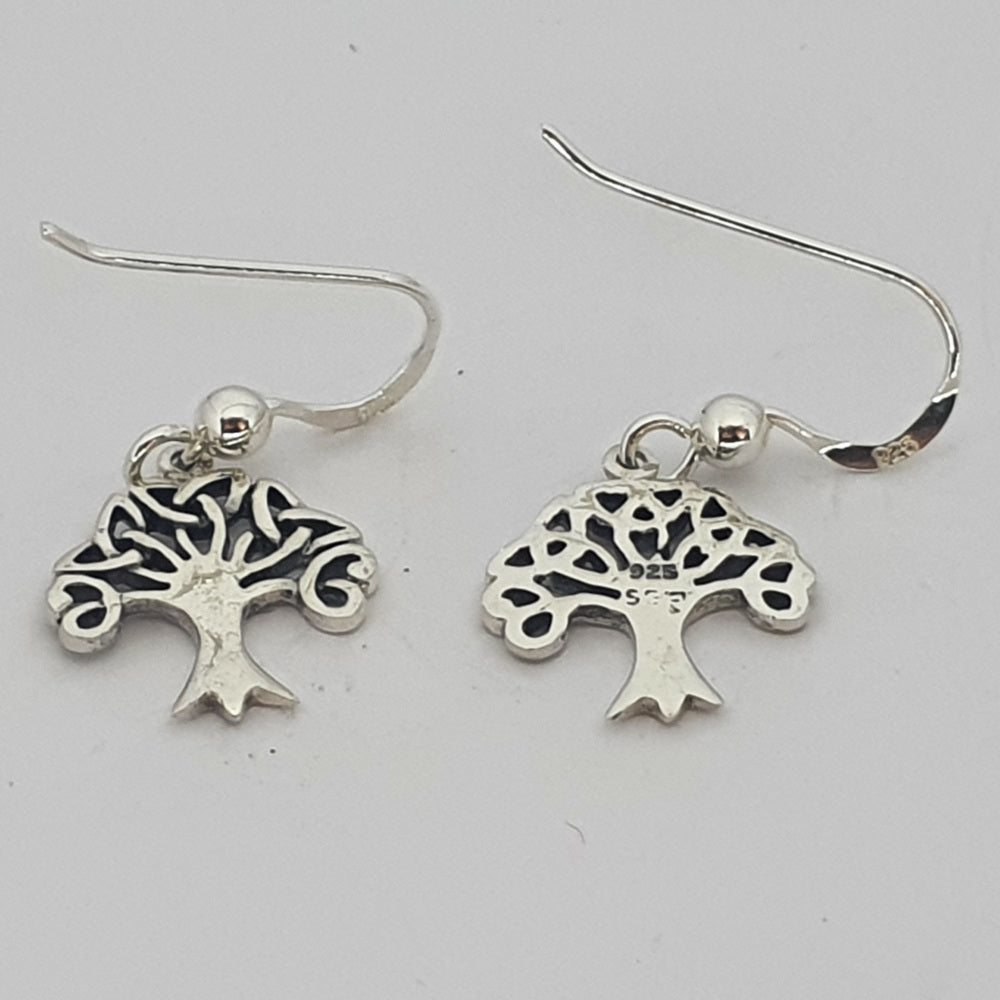 Sea Gems Sterling Silver Tree of Life Earrings  - 4323
