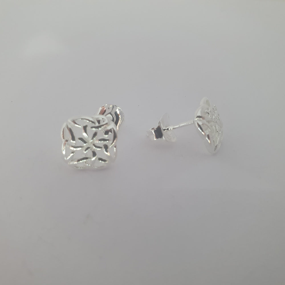 Sea Gems Sterling Silver Celtic Knotwork Stud Earrings  - 9156