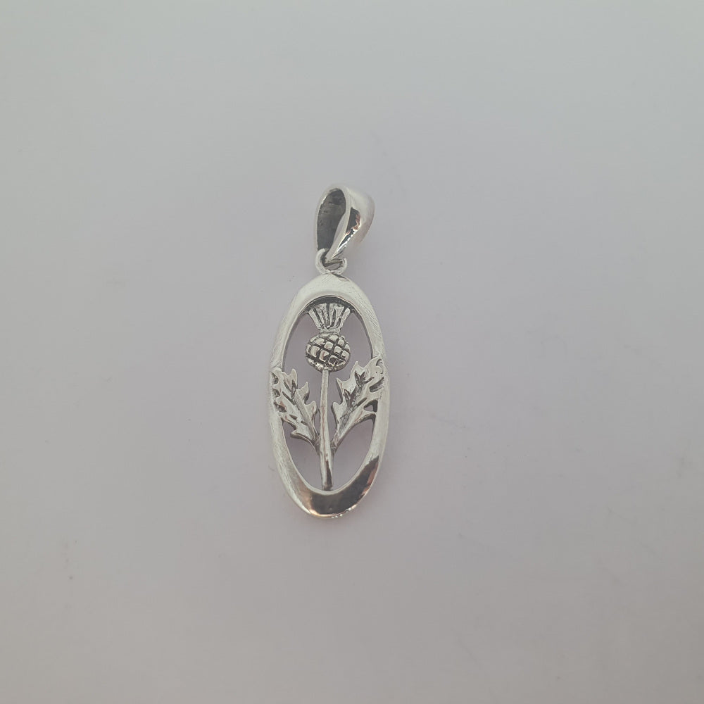 Sea Gems Sterling Silver Thistle Pendant  - 9844