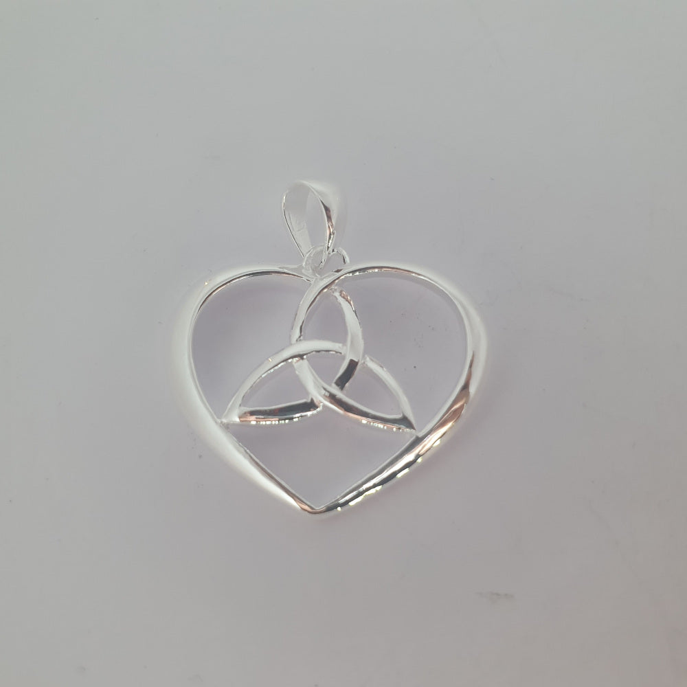 Sea Gems Sterling Silver Celtic Heart Pendant  - 9157