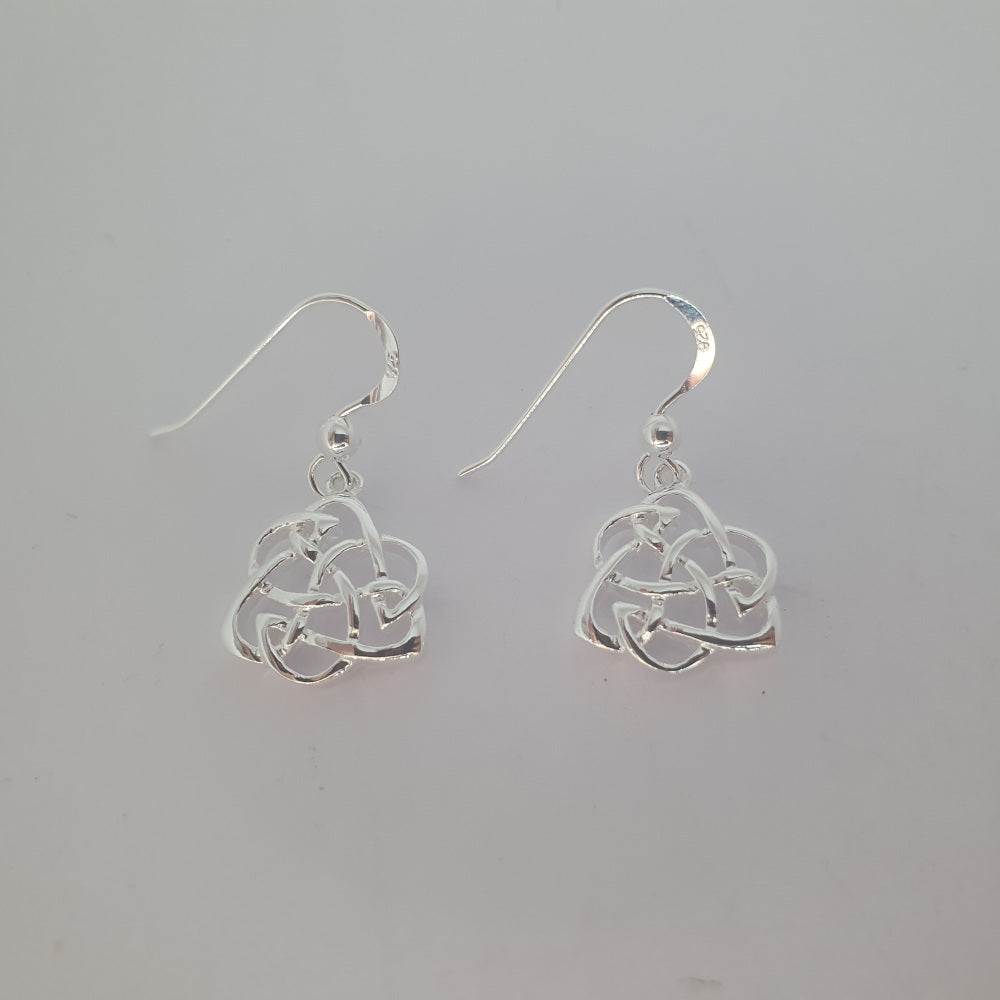 Sea Gems Sterling Silver Celtic Knotwork Drop Earrings  - 9128
