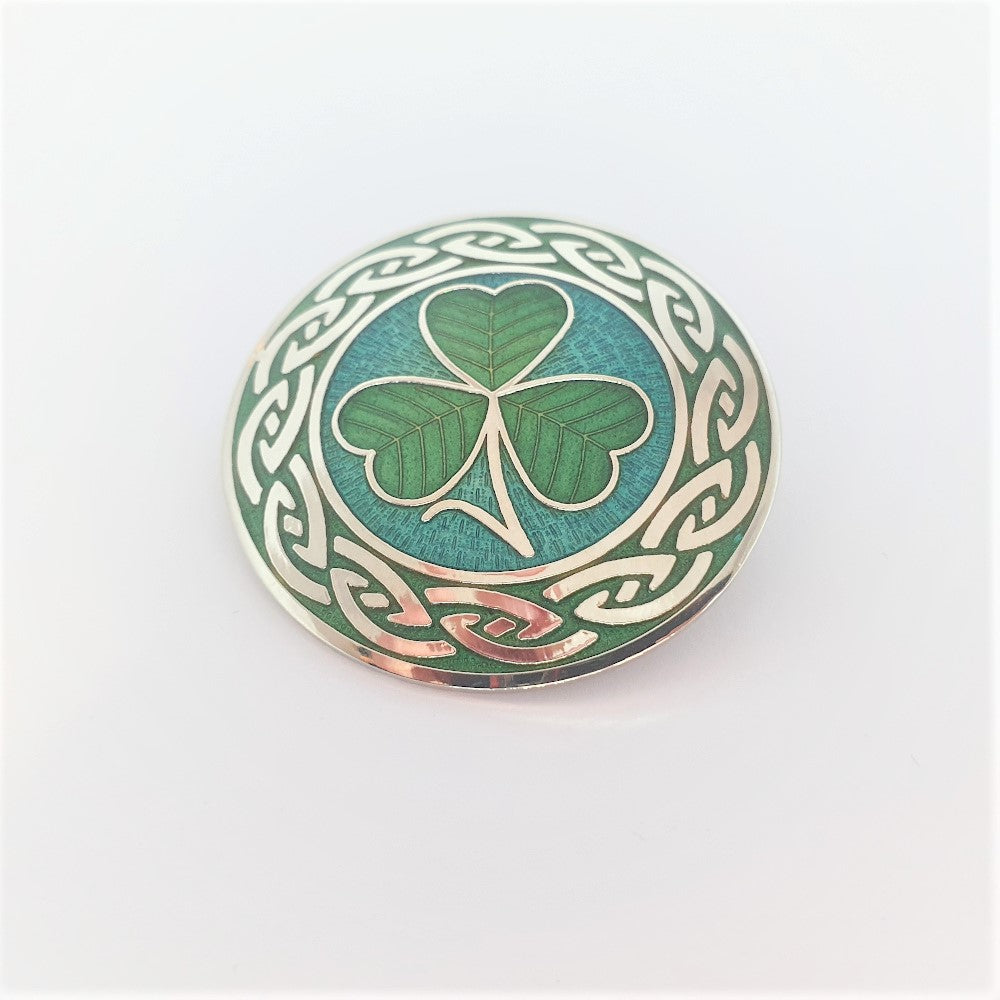 Sea Gems Green Celtic Brooch - 7594