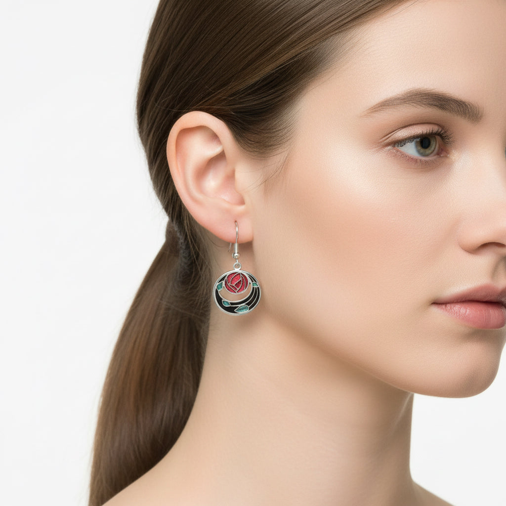 Sea Gems Mackintosh Rose Drop Earrings  - 7259