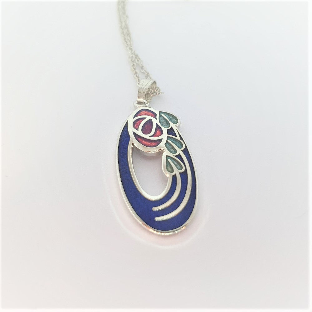 Sea Gems Blue and Red Mackintosh Pendant