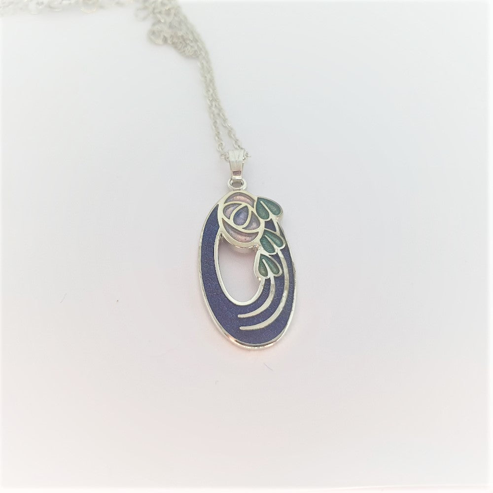 Sea Gems Blue and Purple Mackintosh Pendant - 7702
