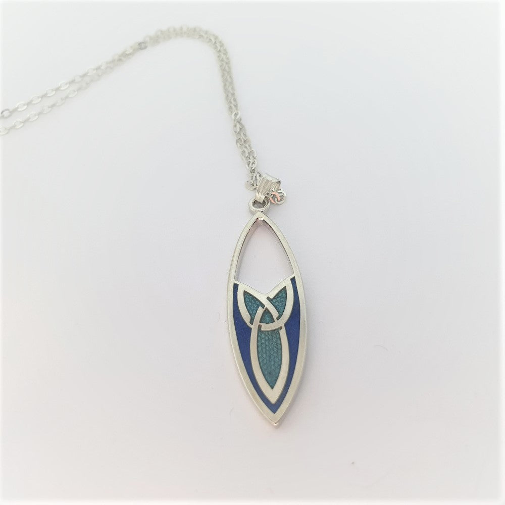 Sea Gems Blue and Green Celtic Knotwork Pendant - 7650