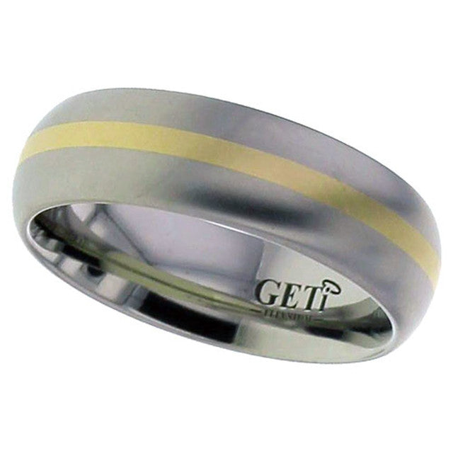 Titanium and Gold Ring - 2210-18KYELLOW