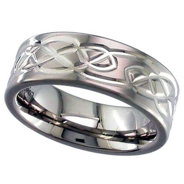 Titanium Celtic Knot Wedding Ring  2262