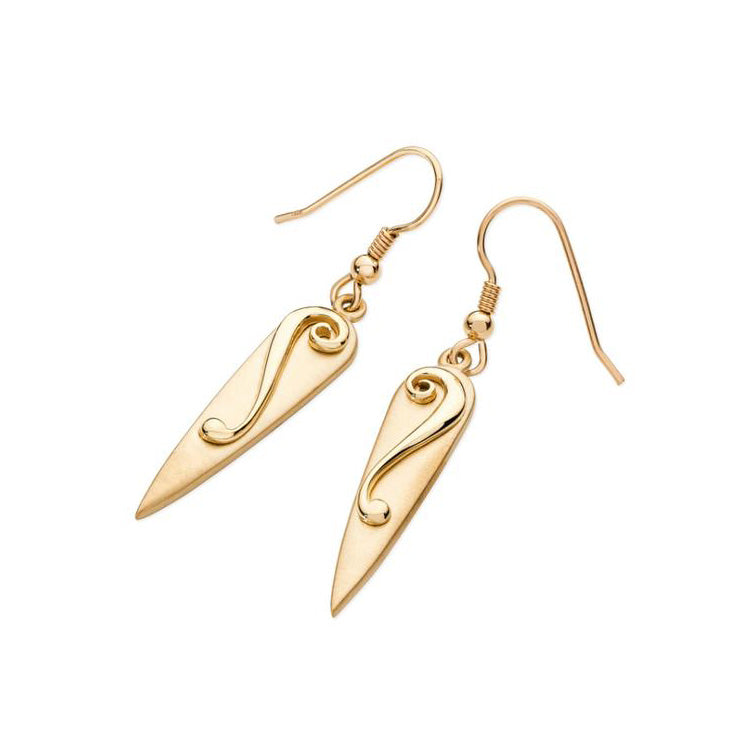 Lyradale Sterling Silver, 9ct Yellow Gold or Silver and 9ct Yellow Gold Drop Earrings - 13048/23048