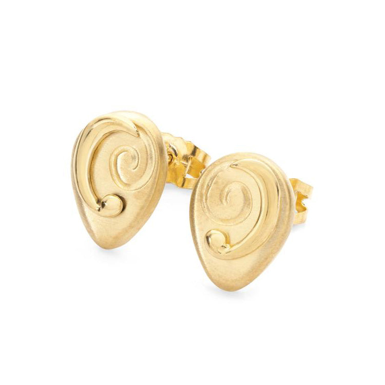 Lyradale Sterling Silver, 9ct Yellow Gold or Silver and 9ct Yellow Gold Stud Earrings - 14048/24048