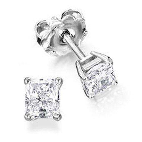 25 Point Princess Cut Diamond Earrings-Ogham Jewellery