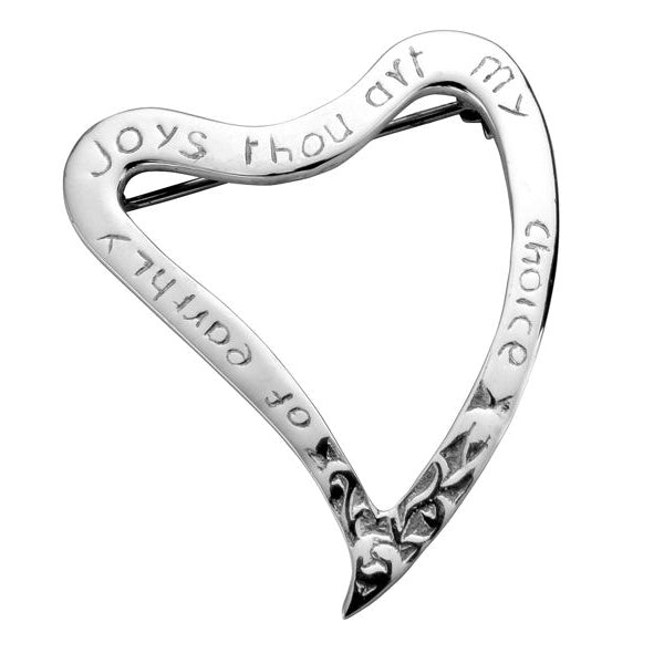 Sterling Silver Engraved Luckenbooth Brooch - NO038