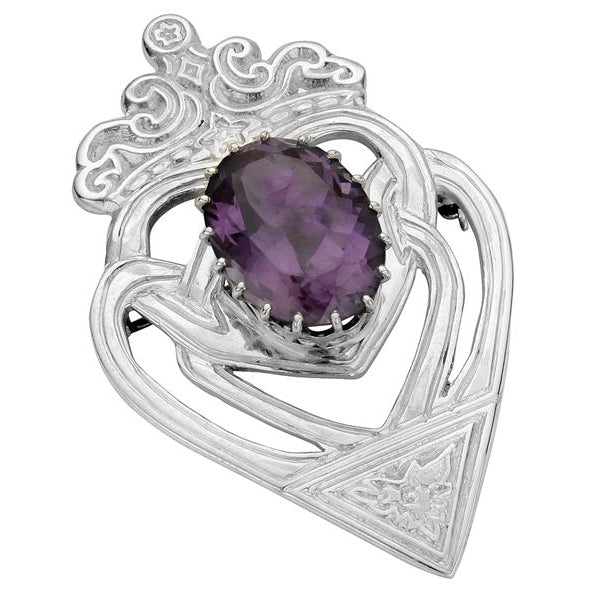 Sterling Silver Large Luckenbooth Brooch - NO046 AME Celtic Art