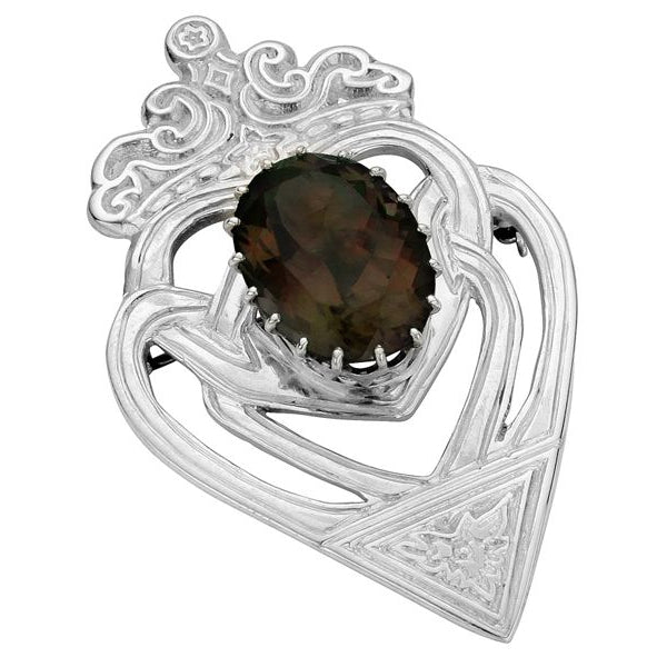 Sterling Silver Large Luckenbooth Brooch - NO046 AME Celtic Art