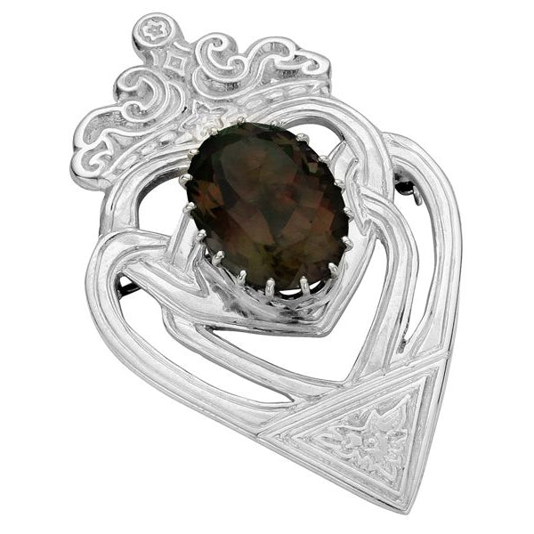 Sterling Silver Large Luckenbooth Brooch - NO046 AME