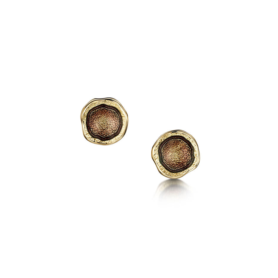 Lunar 18ct Yellow Gold Stud Earrings - EE00249