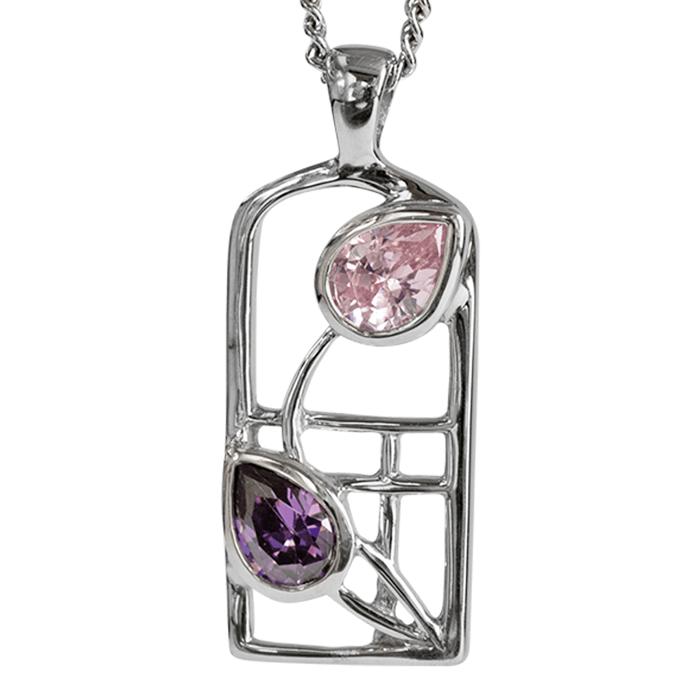 Sterling Silver And Gemstone Mackintosh Pendant - 602
