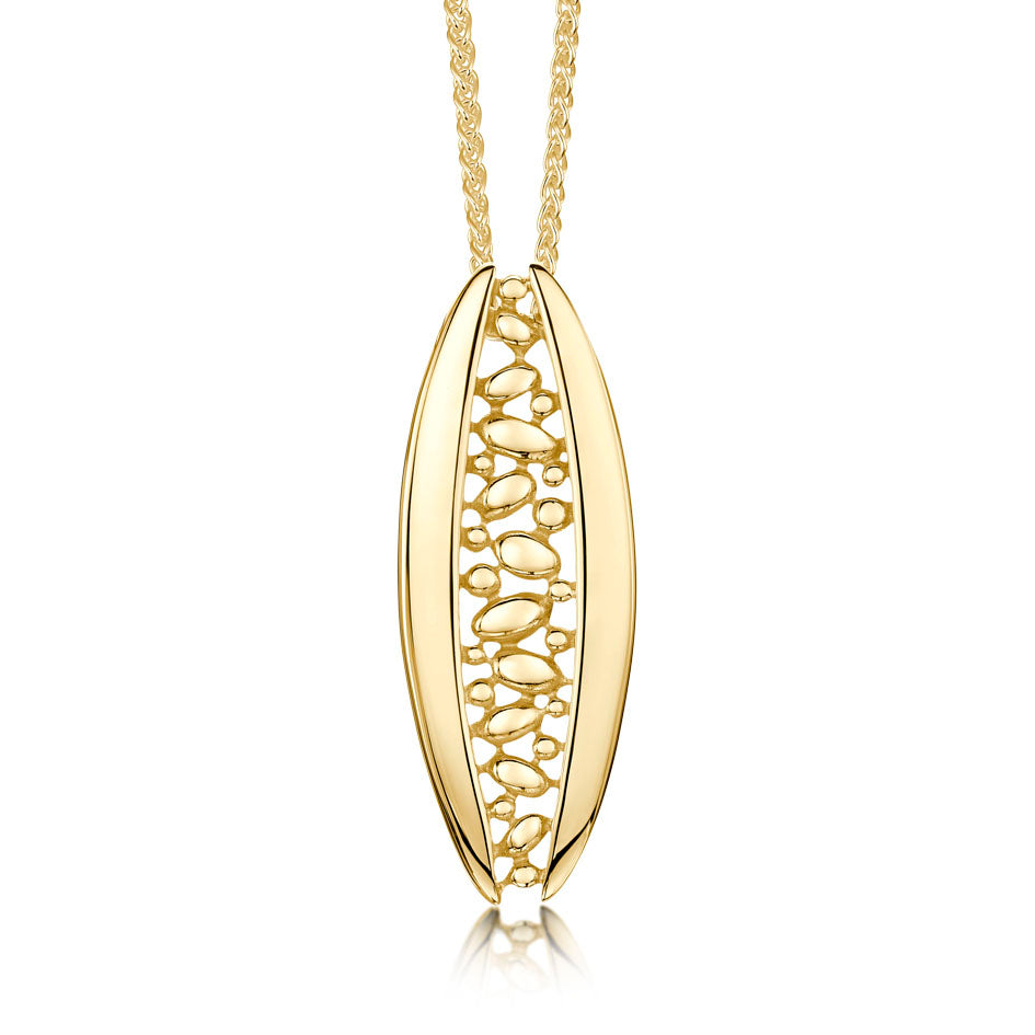 Large Captivate 9ct Yellow Gold Pendant - 9Y-PX258