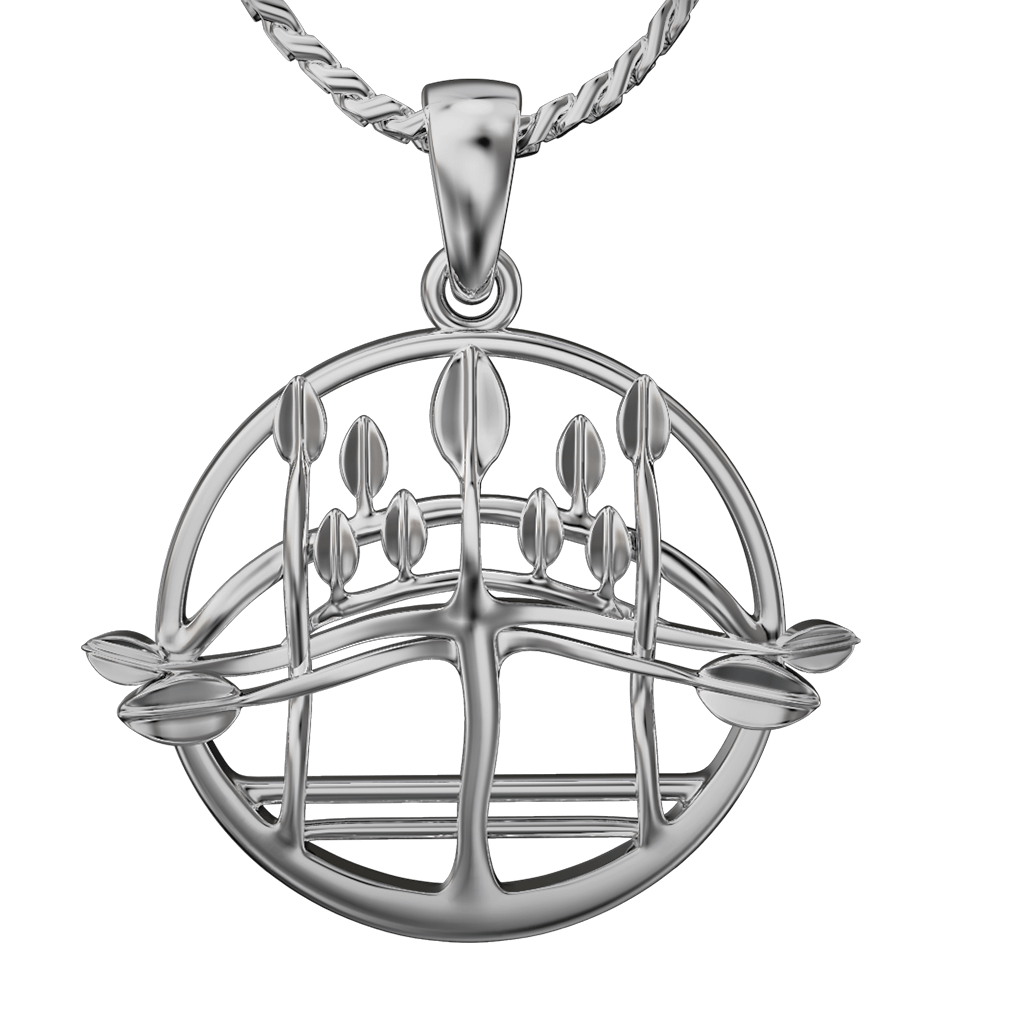 Sterling Silver Mackintosh Pendant - 720