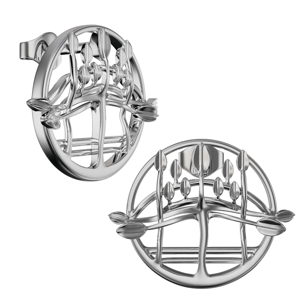 Sterling Silver Mackintosh Earrings - 725