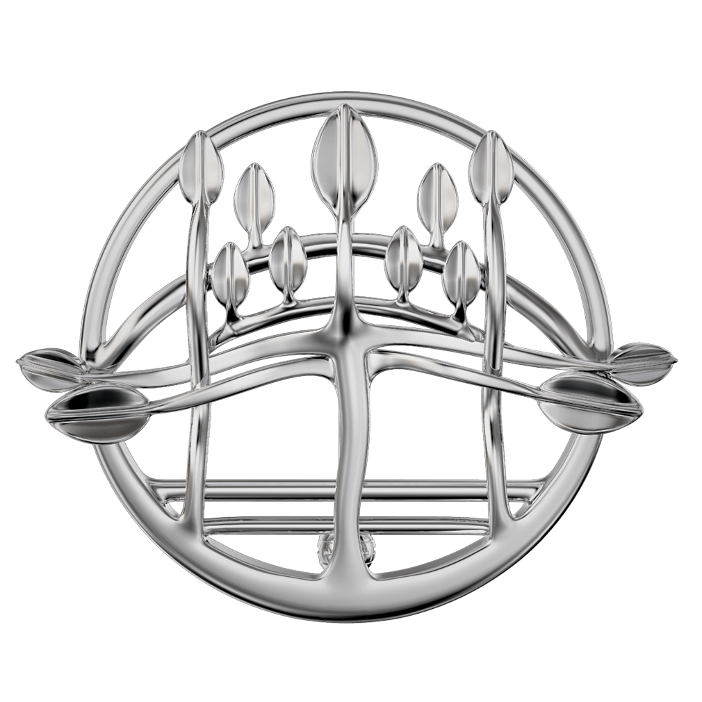 Sterling Silver Mackintosh Brooch -727