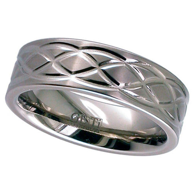 Titanium Celtic Knot Wedding Ring  T018