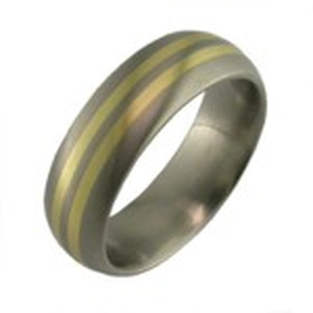 Titanium and Yellow Gold Ring - 2219-18KY
