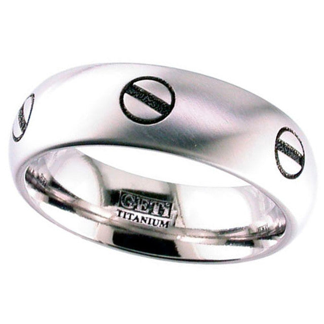 Titanium Ring With Screws - 2204SHT