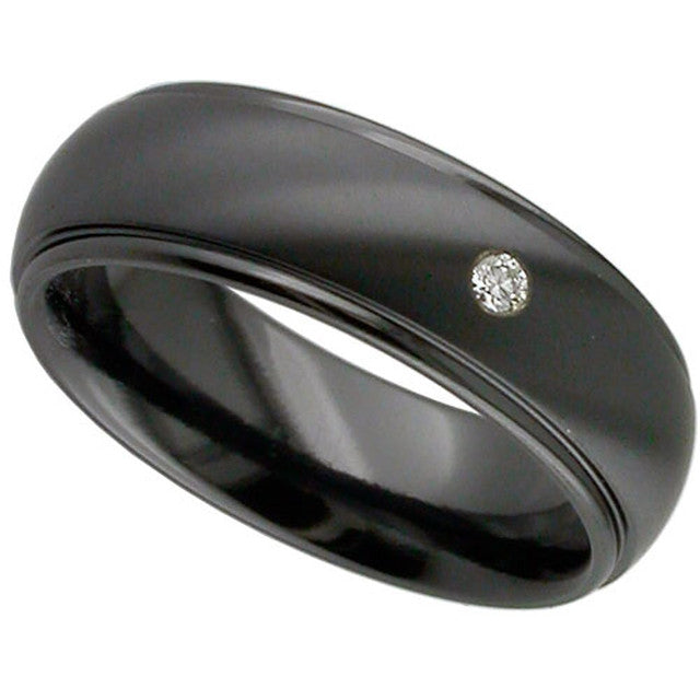 Zirconium &amp; Diamond Ring - 4005BDS-3PNT