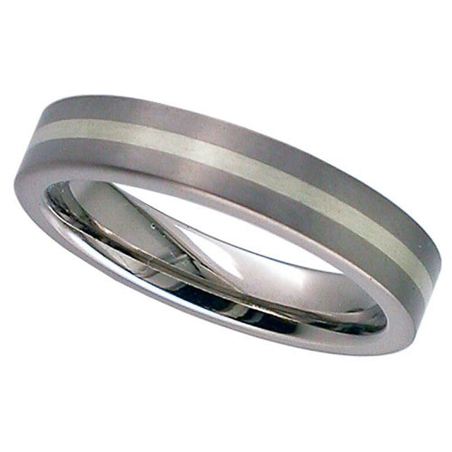 Titanium Ring with Platinum Inlay - 2218-1.5MMPLAT