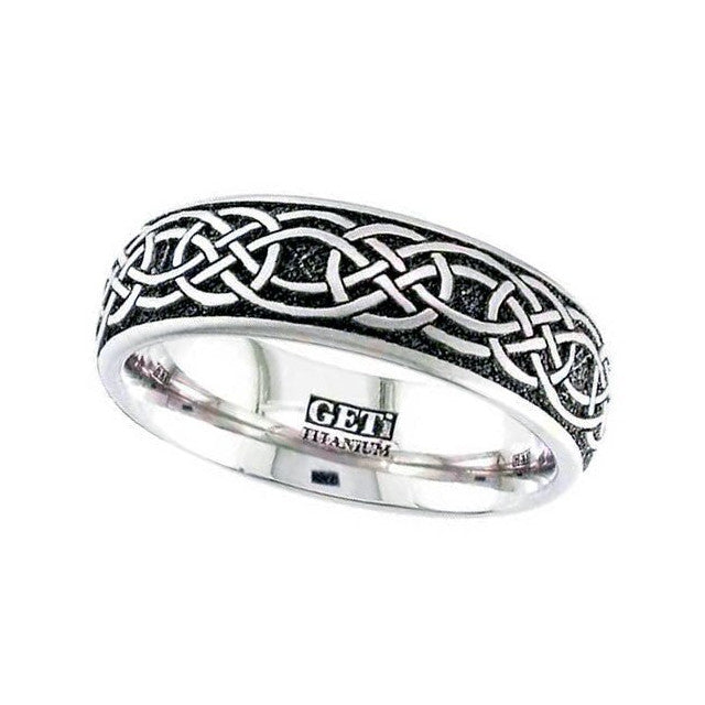 Titanium Celtic Knotwork Ring - 2204-CLK1