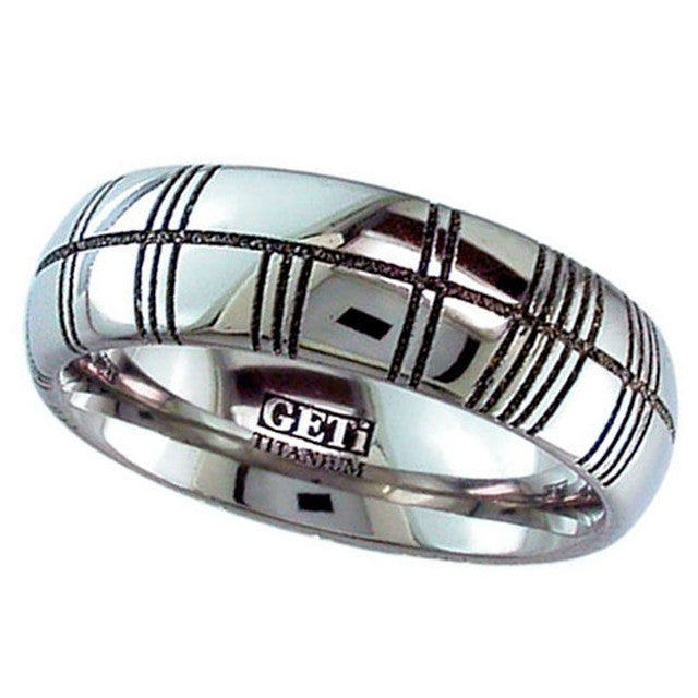 Ogham Celtic Titanium Ring - 2204-OGHAM
