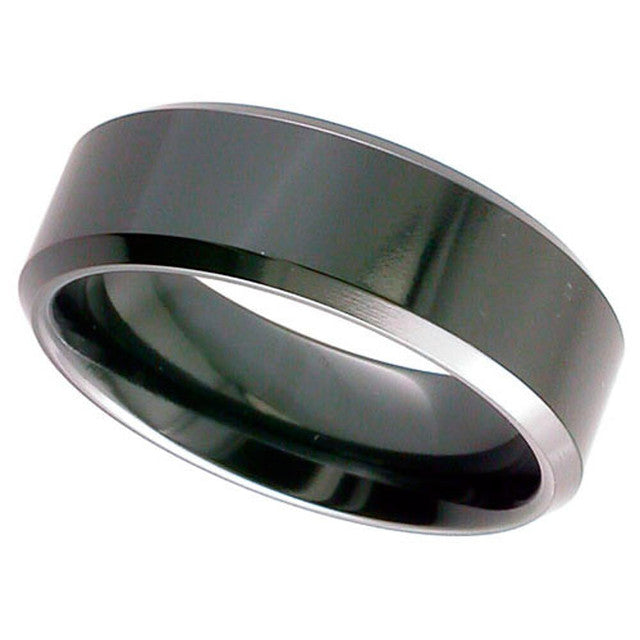 Chamfered Edge Zirconium Band - 4026CHB