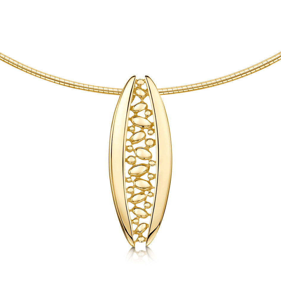 Large Captivate 9ct Yellow Gold Necklet - 9Y-NX258