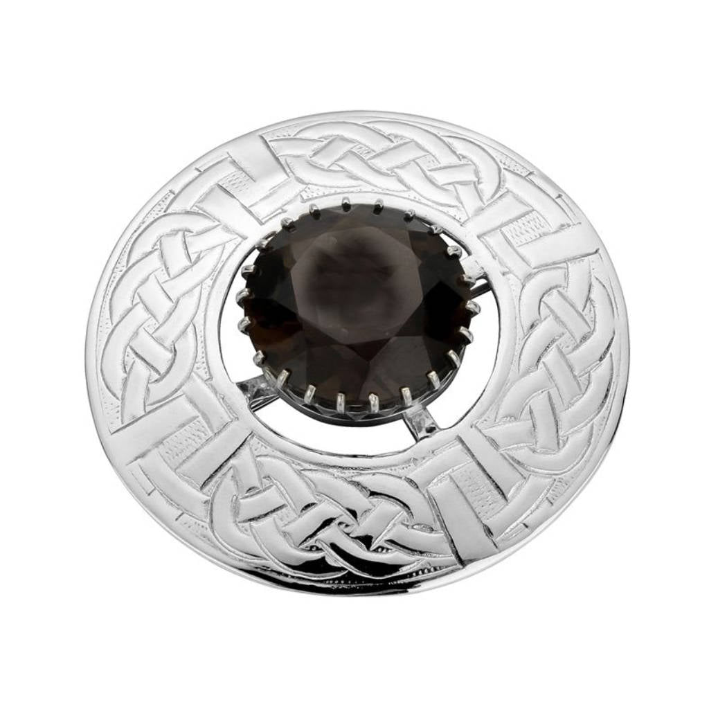 Sterling Silver Celtic Plaid Brooch - NO007 Celtic Art.