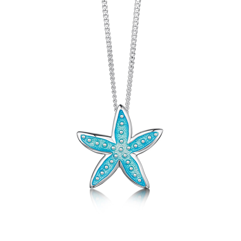 Starfish Sterling Silver with Enamel Pendant - EPX251
